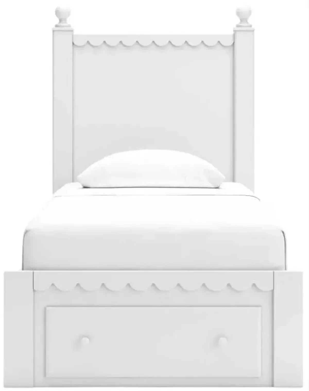 Signature Design by Ashley® Mollviney White Twin Panel Storage Bed