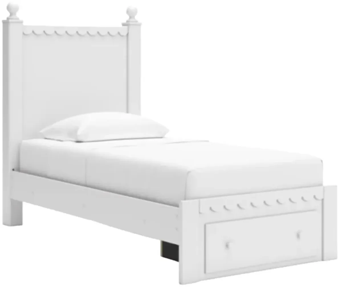 Signature Design by Ashley® Mollviney White Twin Panel Storage Bed