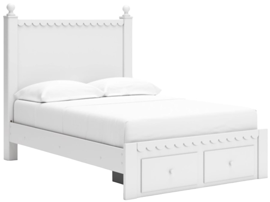 Signature Design by Ashley® Mollviney White Full Panel Storage Bed
