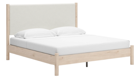 Signature Design by Ashley® Cadmori Two-tone King Upholstered Panel Bed