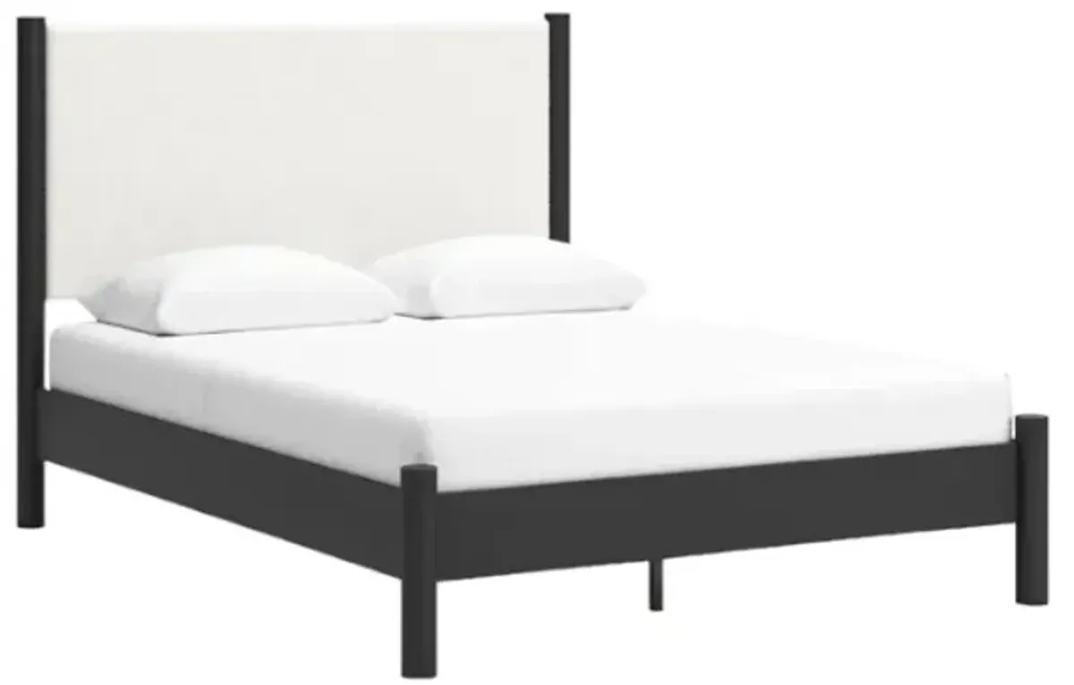 Signature Design by Ashley® Cadmori Black/White Queen Upholstered Panel Bed