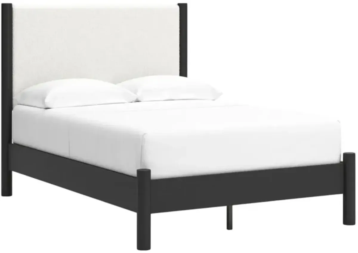 Signature Design by Ashley® Cadmori Black/White Youth Full Upholstered Panel Bed