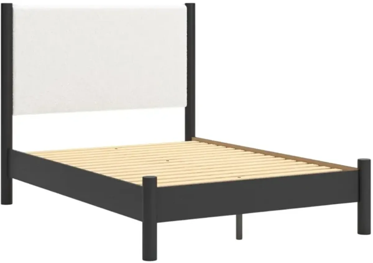 Signature Design by Ashley® Cadmori Black/White Youth Full Upholstered Panel Bed