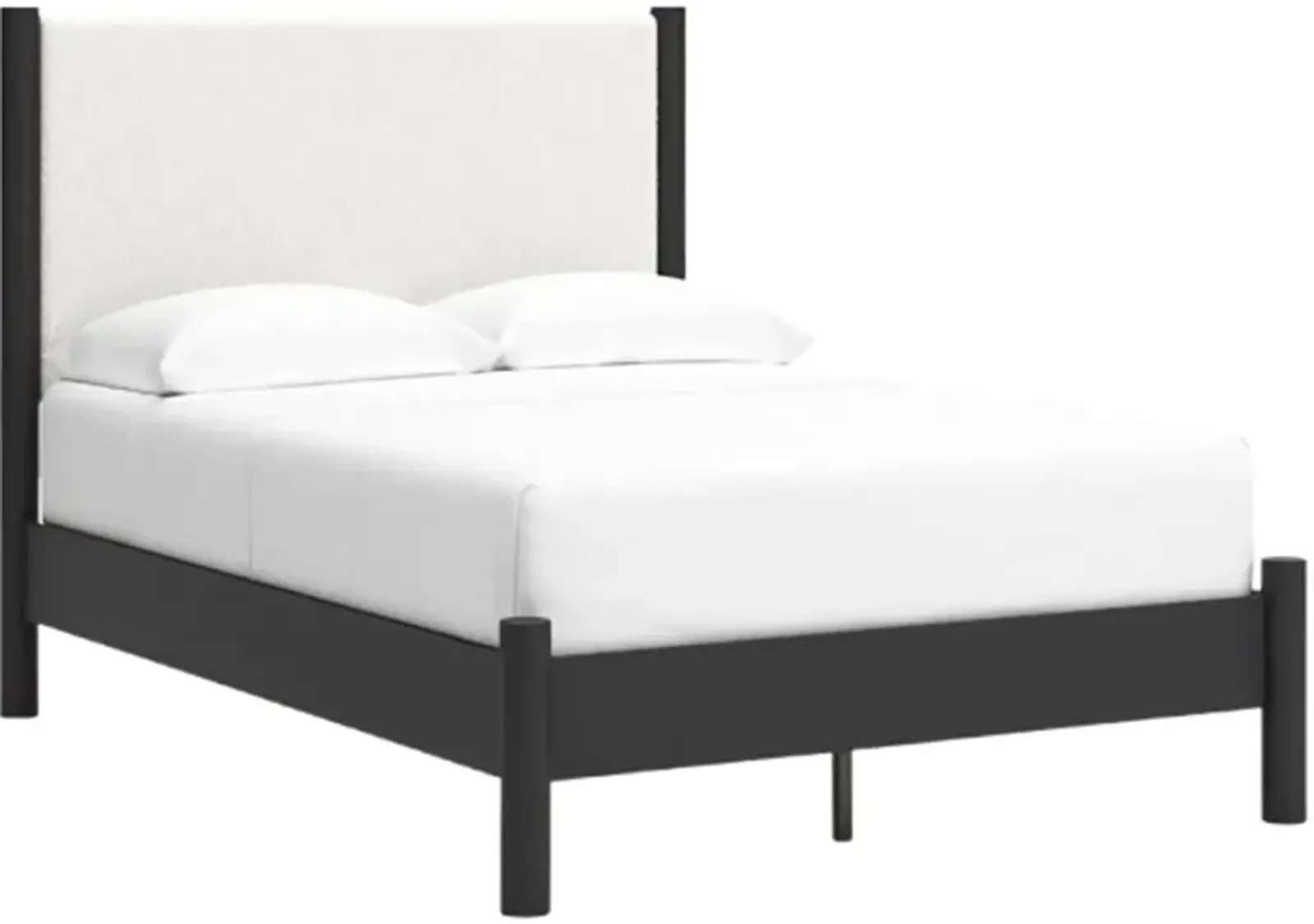 Signature Design by Ashley® Cadmori Black/White King Upholstered Panel Bed