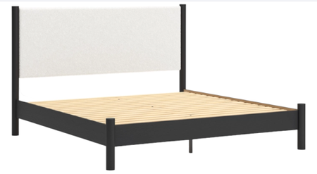 Signature Design by Ashley® Cadmori Black/White King Upholstered Panel Bed