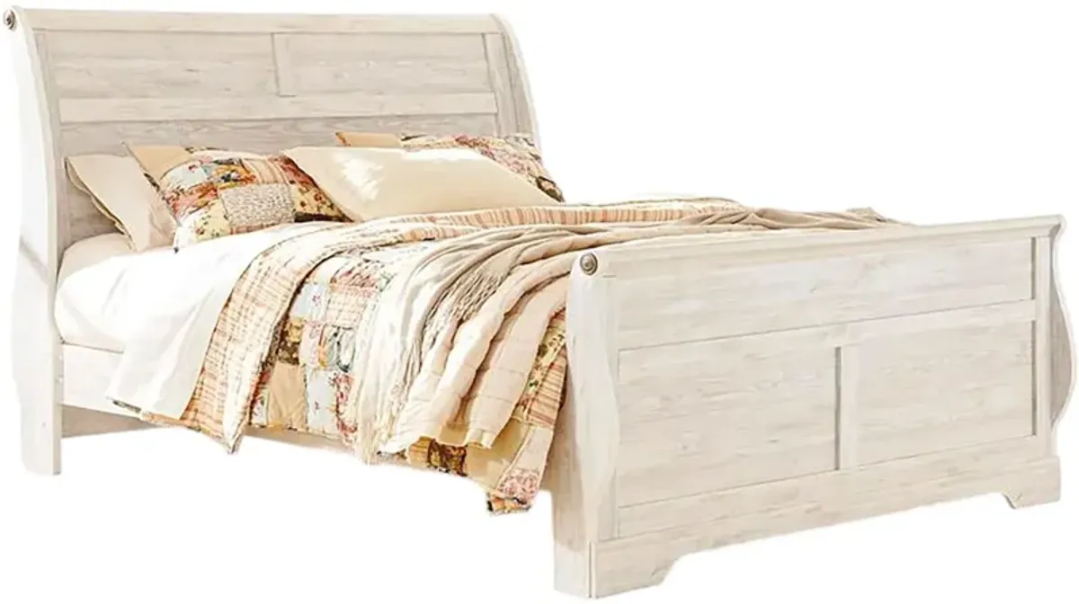 Signature Design by Ashley® Willowton Whitewash King Sleigh Bed