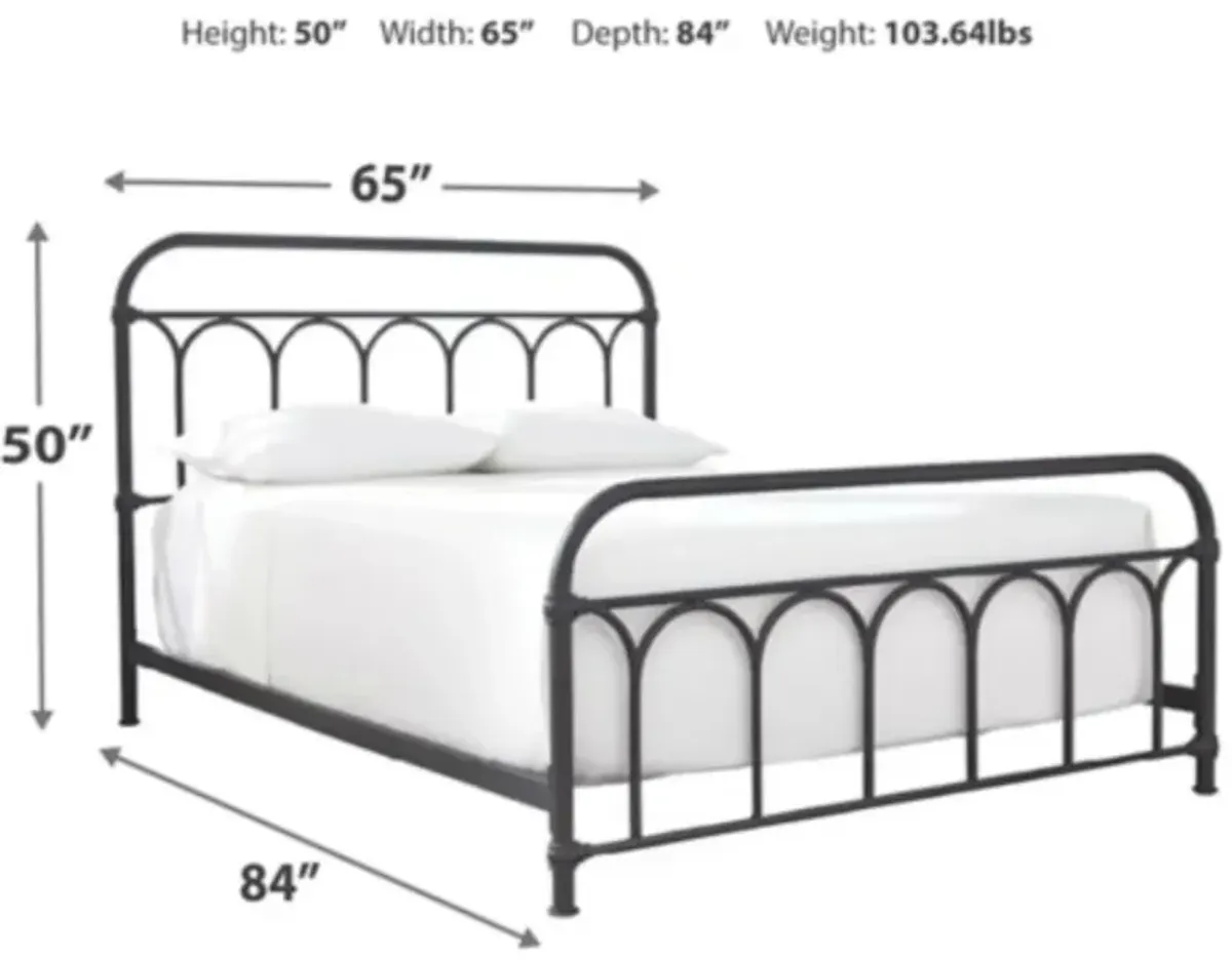 Signature Design by Ashley® Nashburg Black Queen Metal Rod Bed