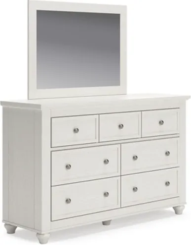 Signature Design by Ashley® Grantoni White Dresser and Mirror Set