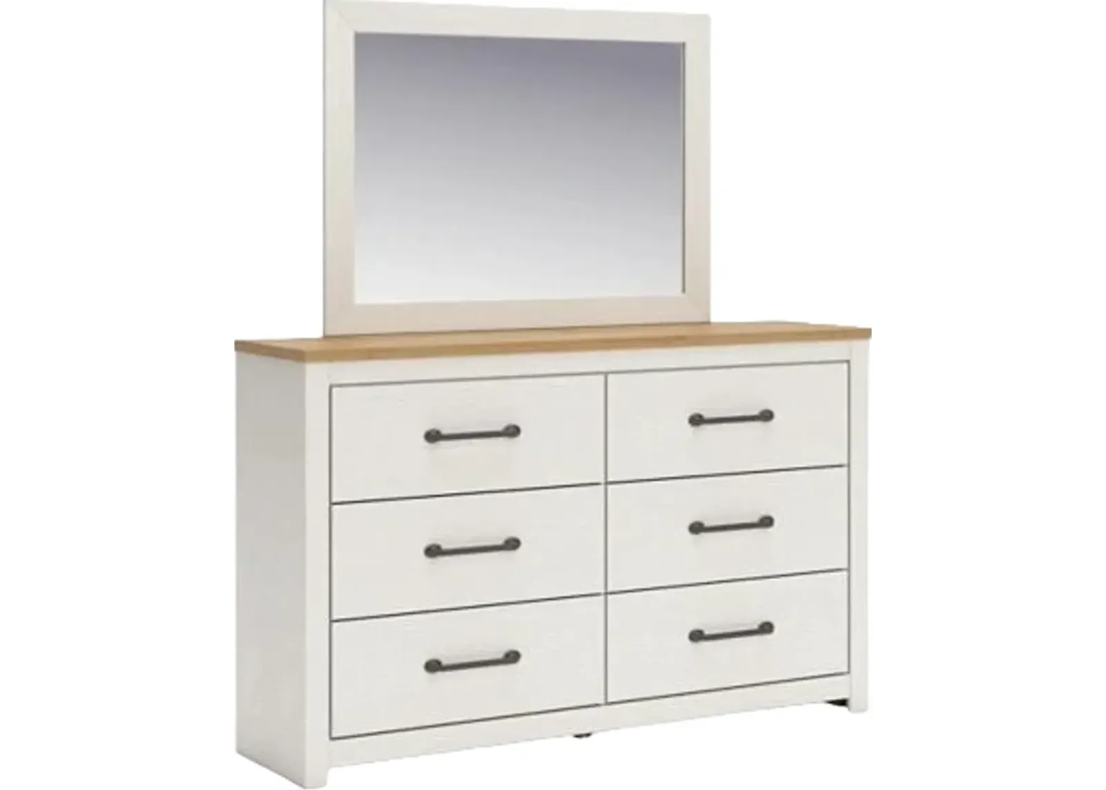 Benchcraft® Linnocreek White Dresser and Mirror