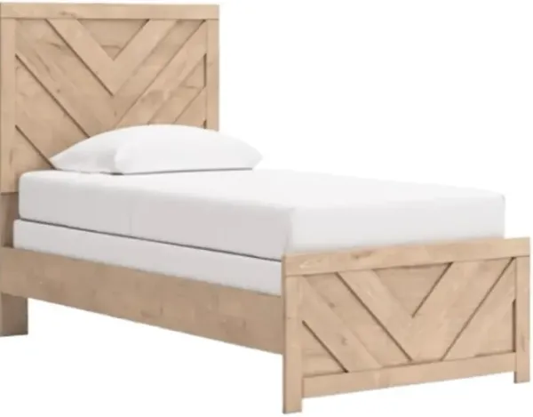 Signature Design by Ashley® Sanginlane Tan Twin Panel Bed