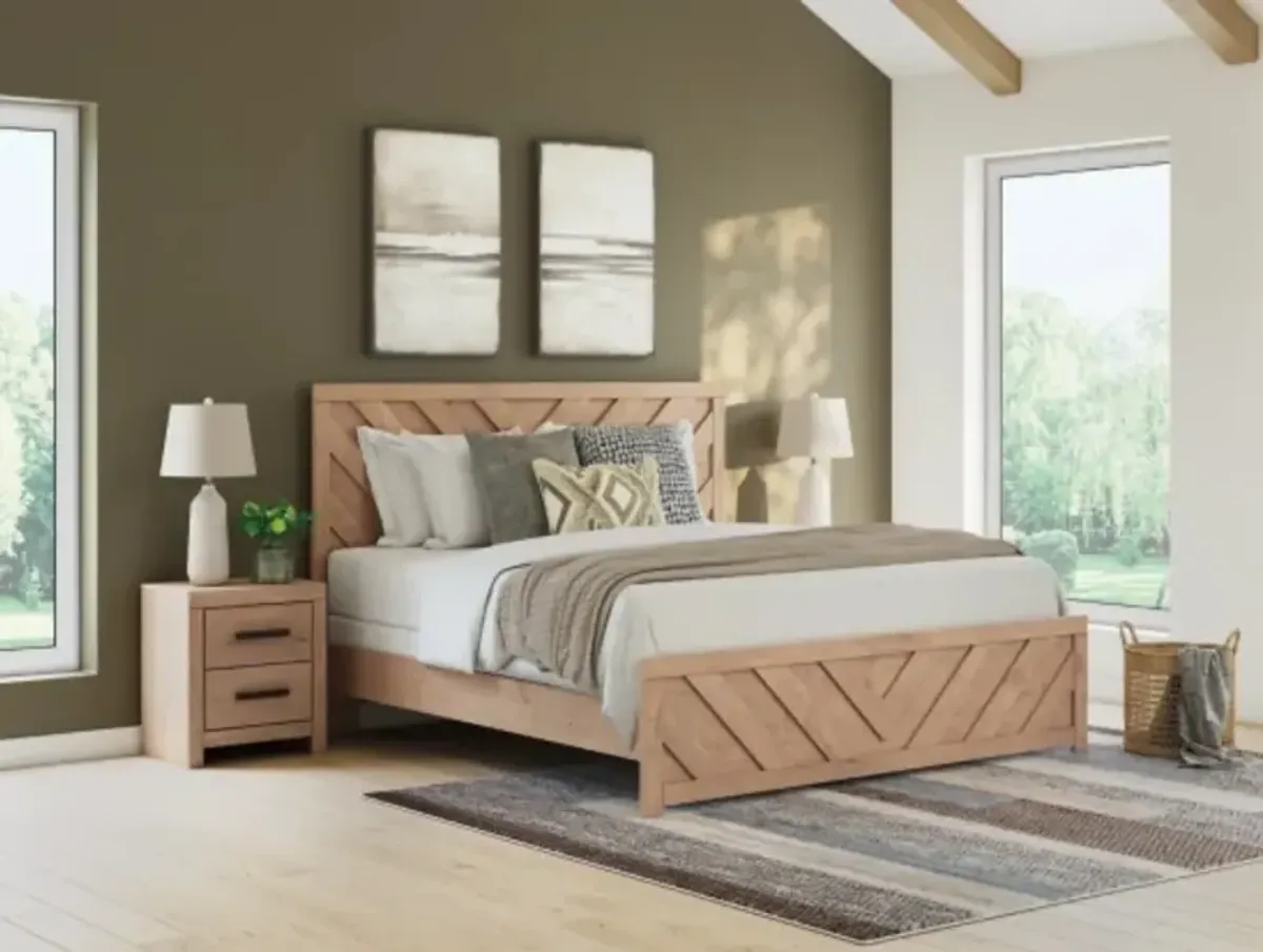 Signature Design by Ashley® Sanginlane Tan Queen Panel Bed