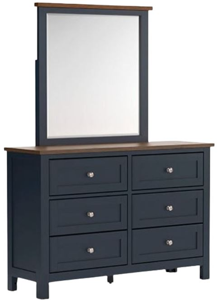Signature Design by Ashley® Landocken Blue/Brown Dresser and Mirror