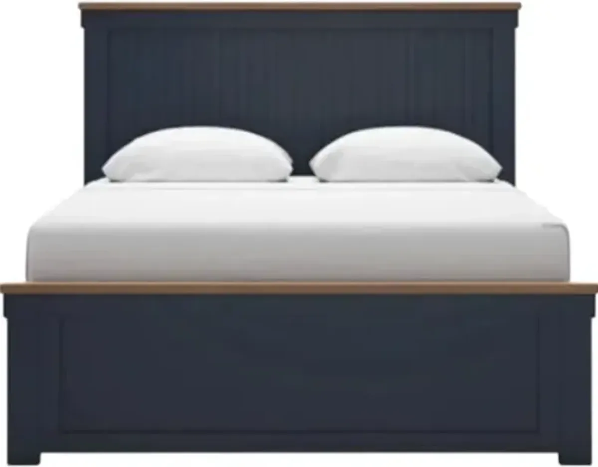 Signature Design by Ashley® Landocken Blue/Brown Queen Panel Bed