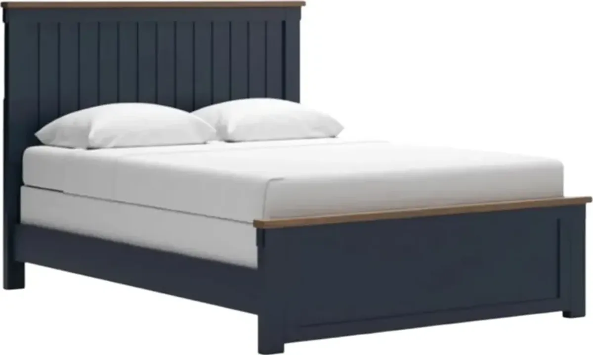 Signature Design by Ashley® Landocken Blue/Brown Queen Panel Bed