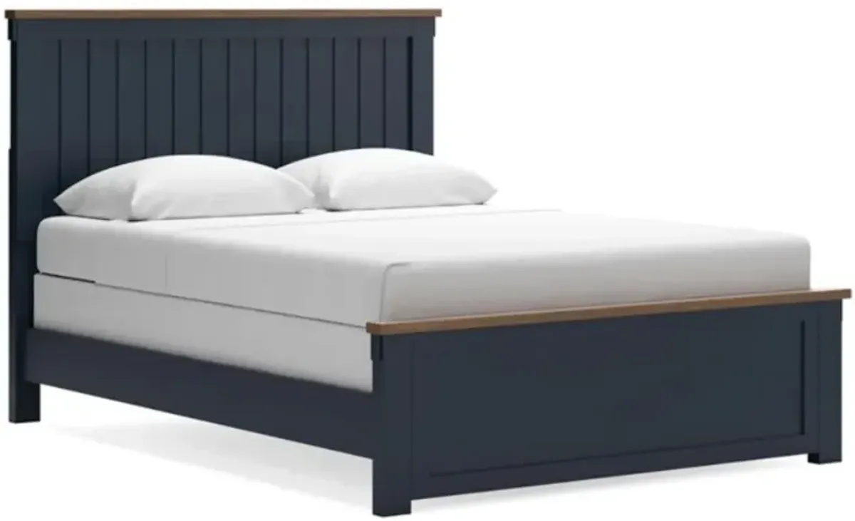 Signature Design by Ashley® Landocken Blue/Brown Queen Panel Bed