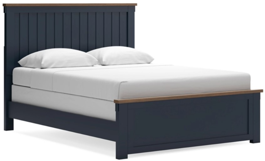 Signature Design by Ashley® Landocken Blue/Brown Queen Panel Bed