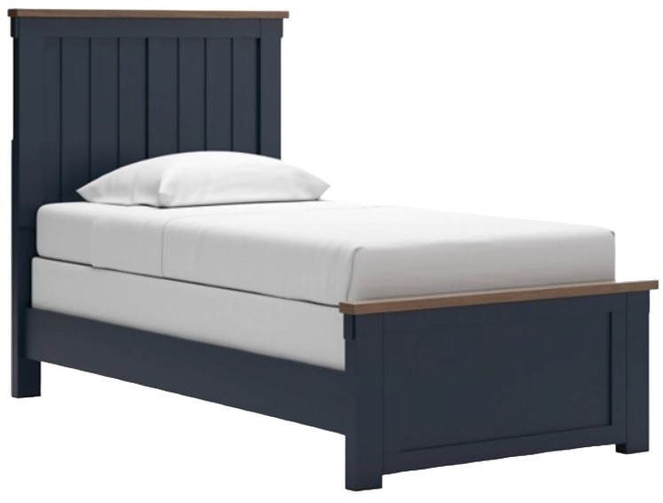 Signature Design by Ashley® Landocken Blue/Brown Twin Panel Bed