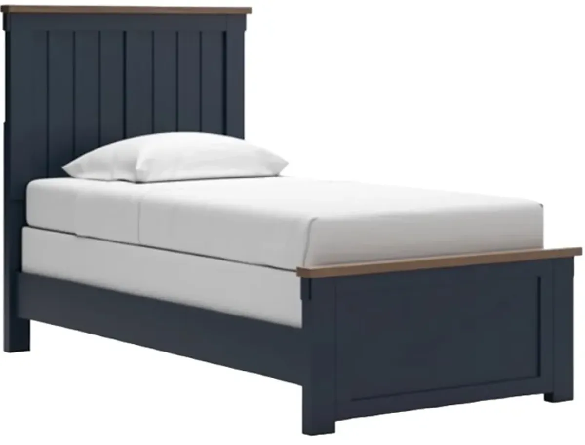 Signature Design by Ashley® Landocken Blue/Brown Twin Panel Bed