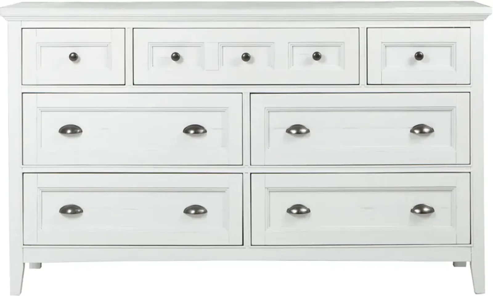 Magnussen Home® Heron Chalk White/Dovetail Grey Cove Drawer Dresser