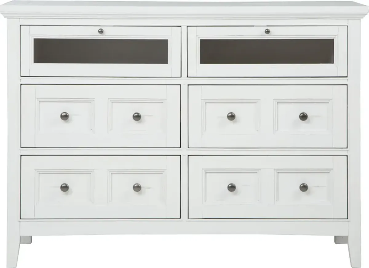 Magnussen Home® Heron Cove Chalk White/Dovetail Grey Media Chest