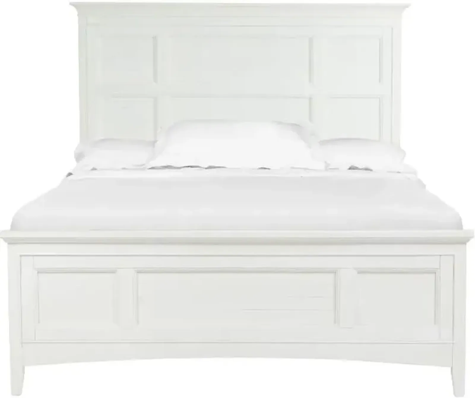 Magnussen® Home Heron Cove Chalk White Queen Panel Bed With Storage Rails P06464138