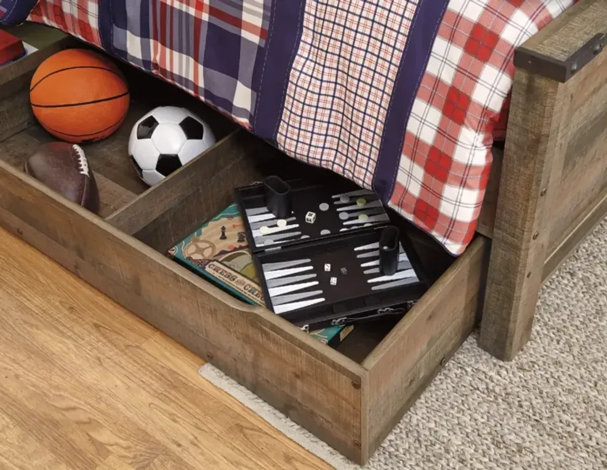 Signature Design by Ashley® Trinell Brown Full Bookcase Storage Bed