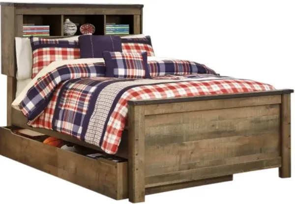 Signature Design by Ashley® Trinell Brown Full Bookcase Storage Bed
