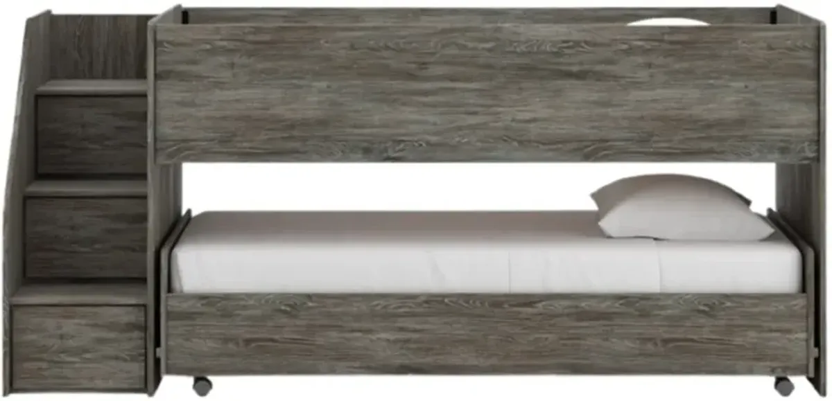 Signature Design by Ashley® Frandern Gray Twin/Twin Loft Storage Bed