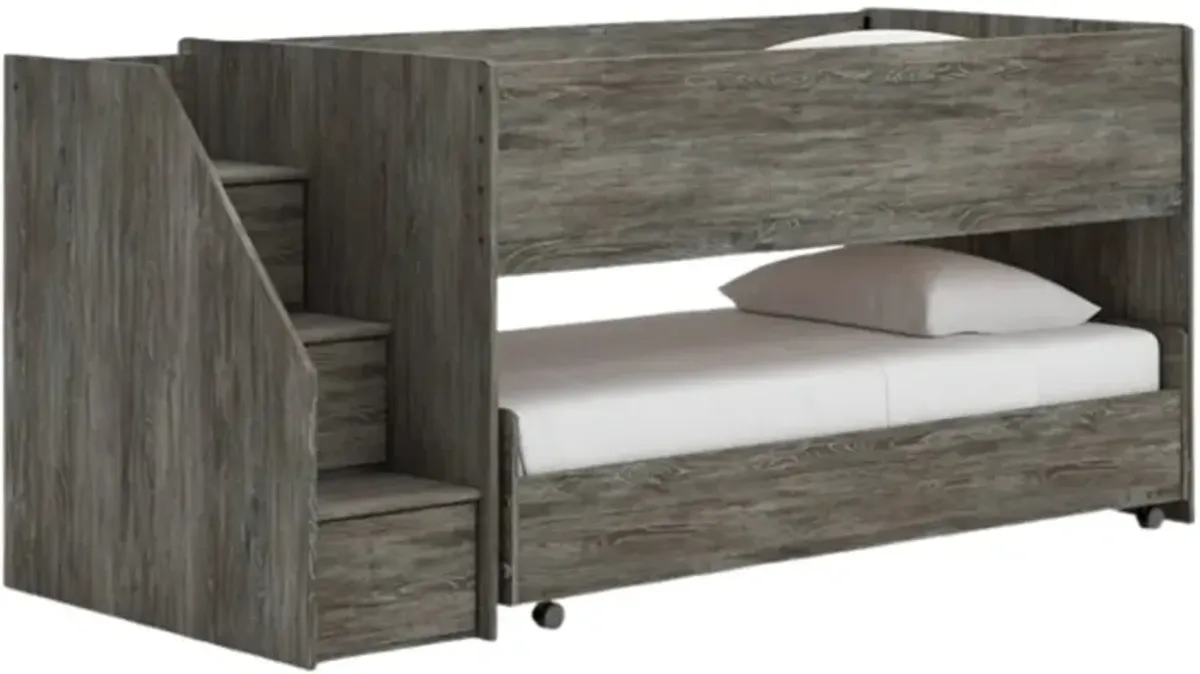 Signature Design by Ashley® Frandern Gray Twin/Twin Loft Storage Bed