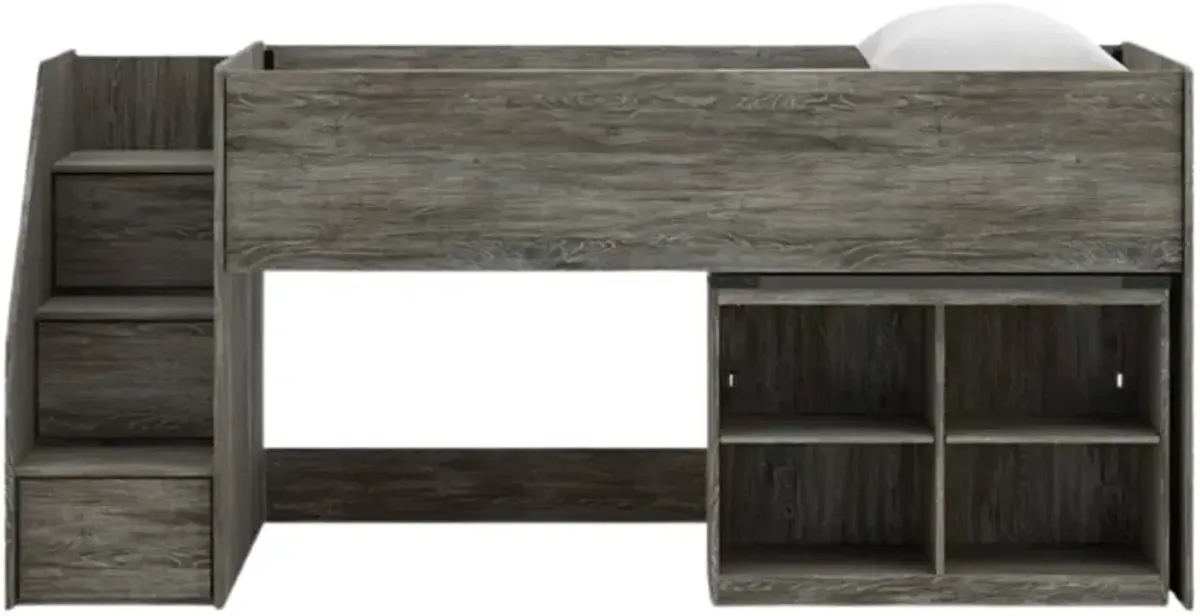 Signature Design by Ashley® Frandern Gray Twin Loft Bookcase Bed