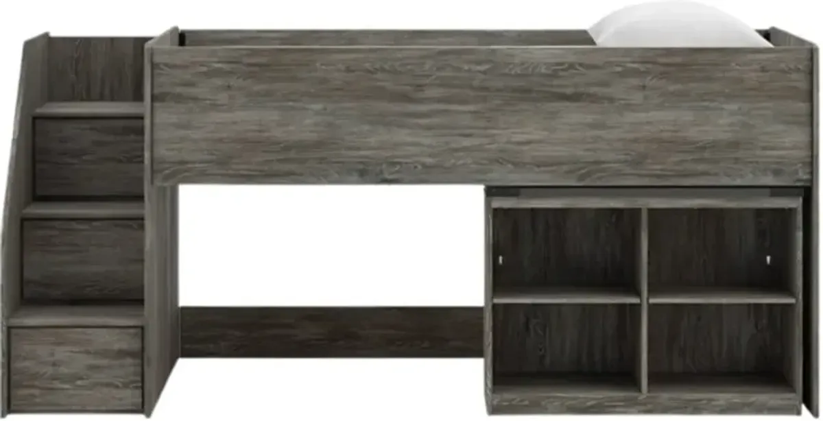Signature Design by Ashley® Frandern Gray Twin Loft Bookcase Bed