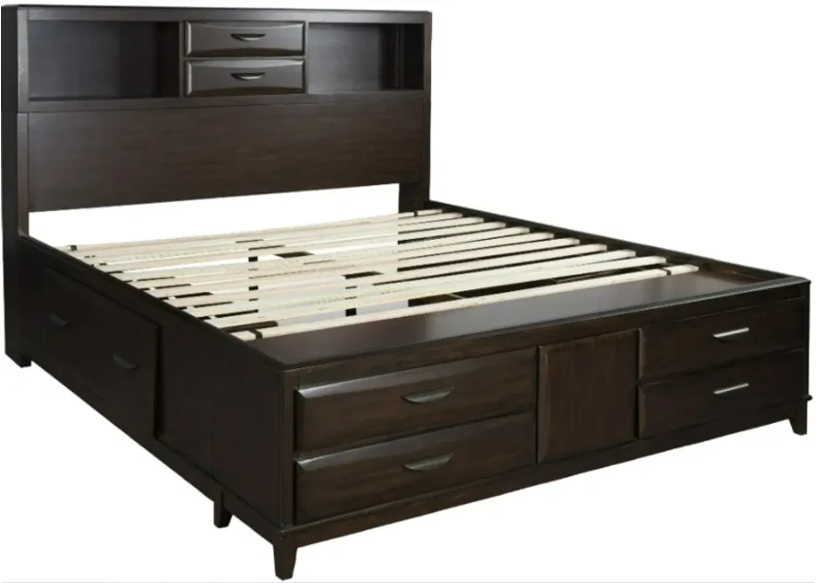 Benchcraft® Vanmore Dark Brown Queen Storage Panel Bed