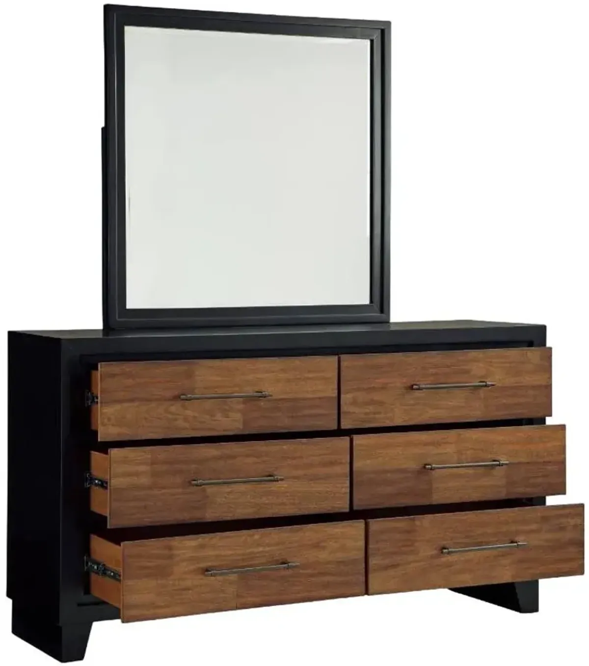 Benchcraft® Kraeburn Black/Brown Dresser and Mirror