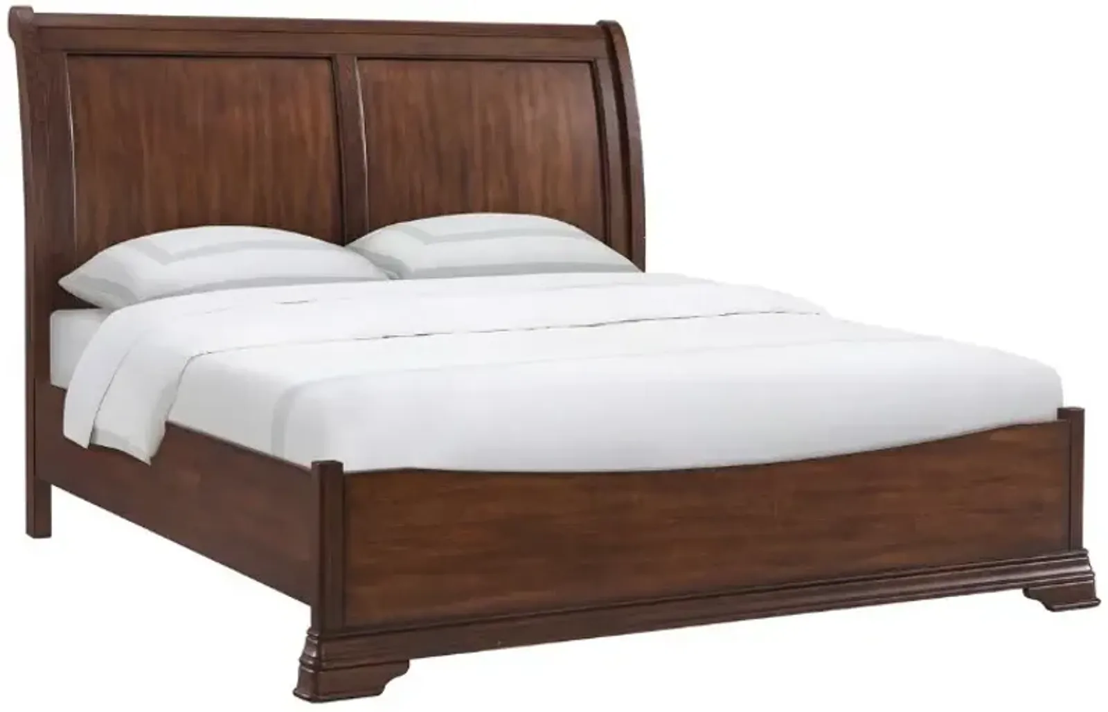 Elements International Phillipe Cherry King Sleigh Bed