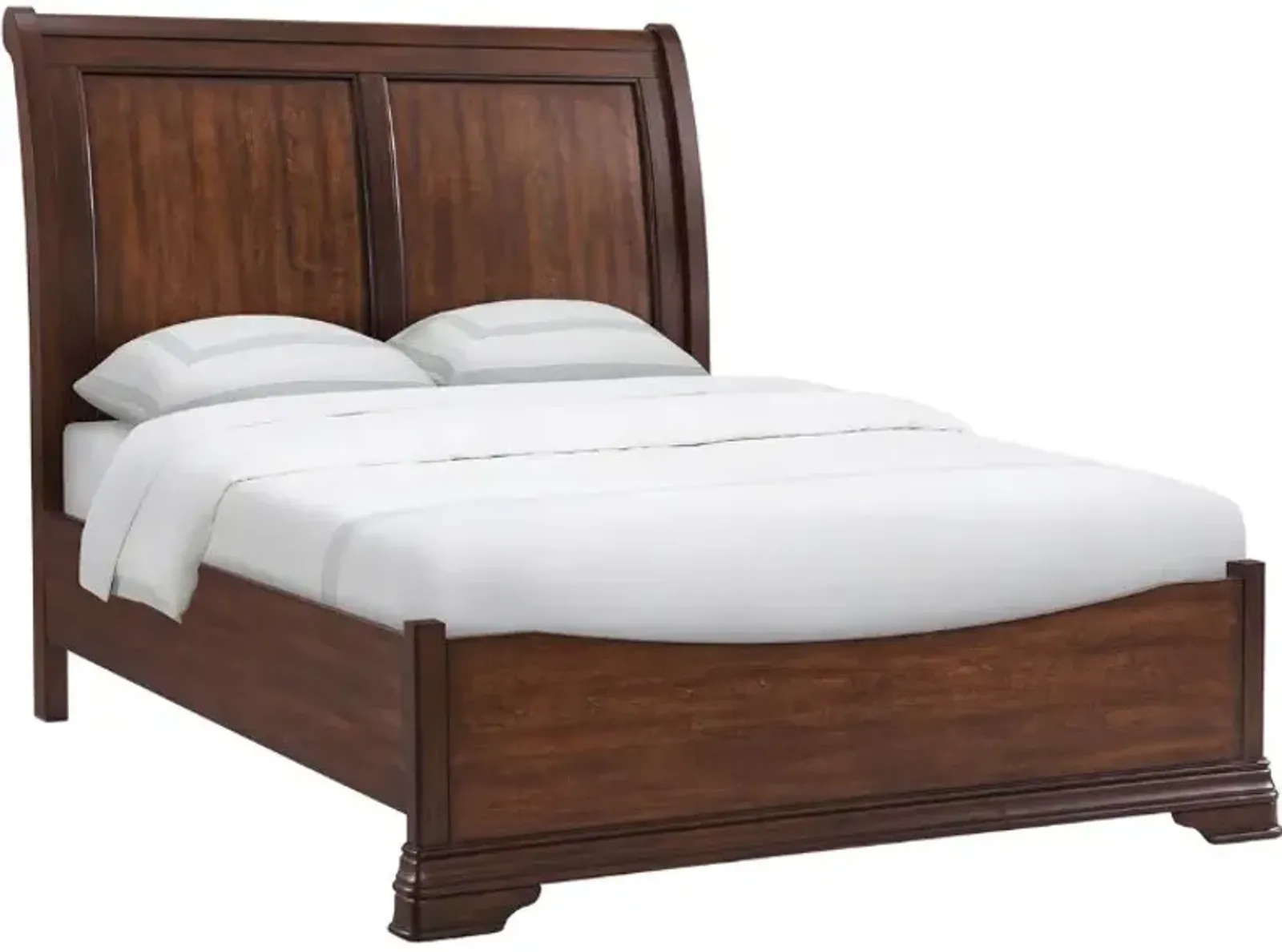 Elements International Phillipe Cherry Queen Sleigh Bed