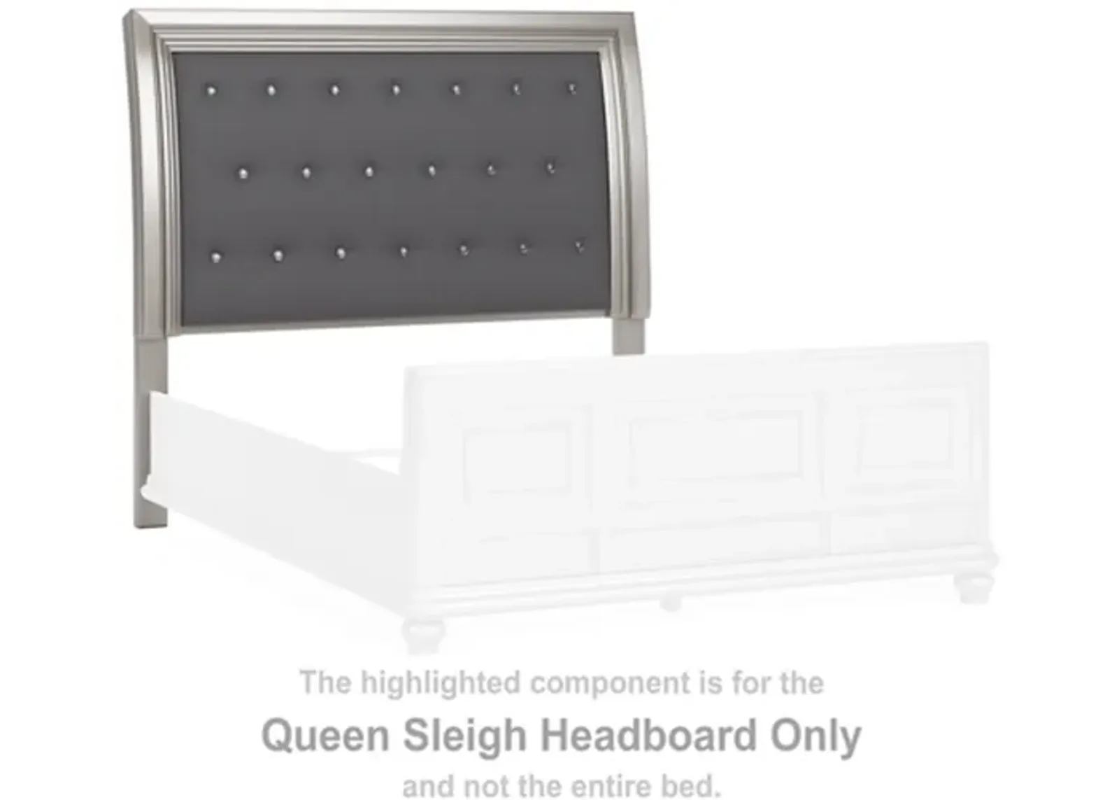 Signature Design by Ashley® Coralayne Silver Queen Sleigh Headboard