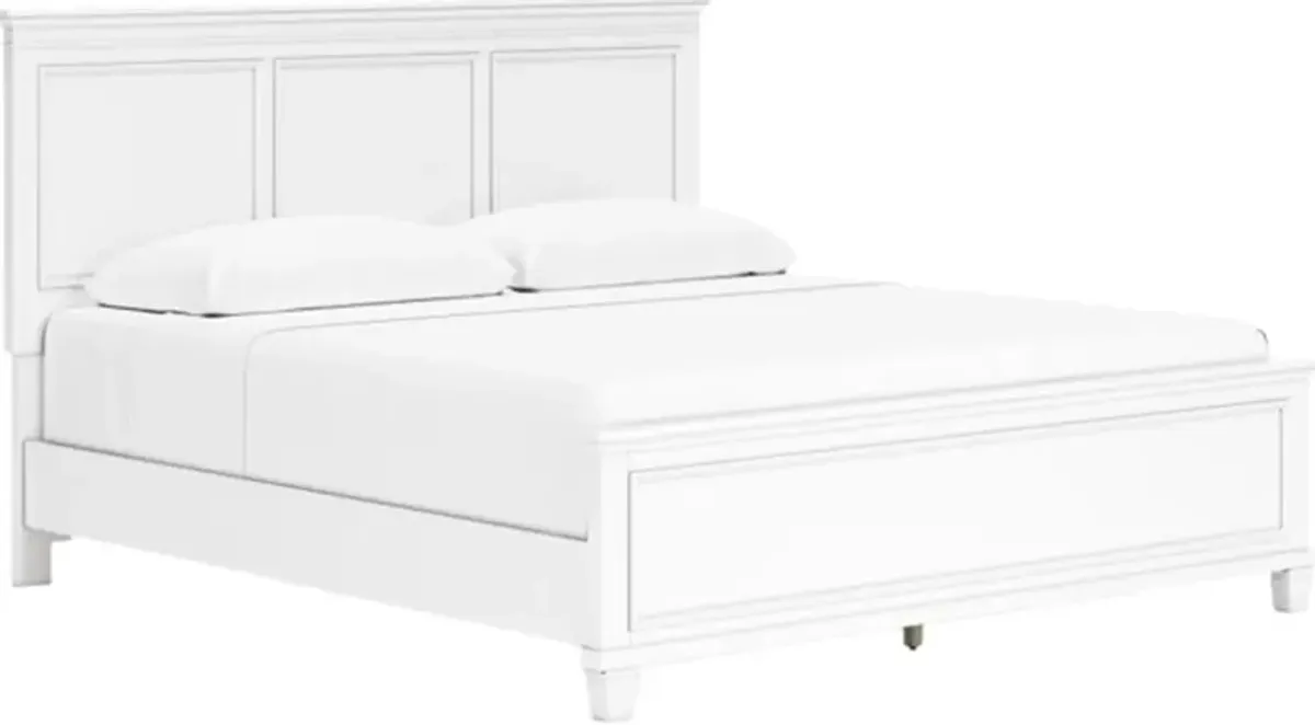 Signature Design by Ashley® Fortman White King Panel Bed