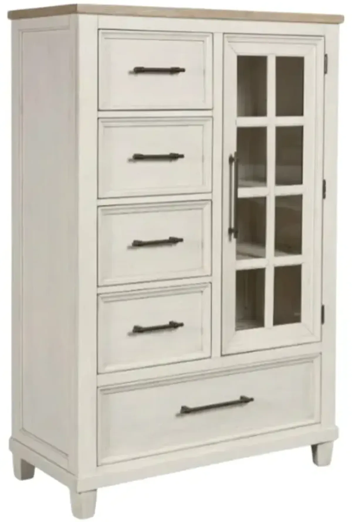 Benchcraft® Shaybrock Antique White/Brown Door Chest