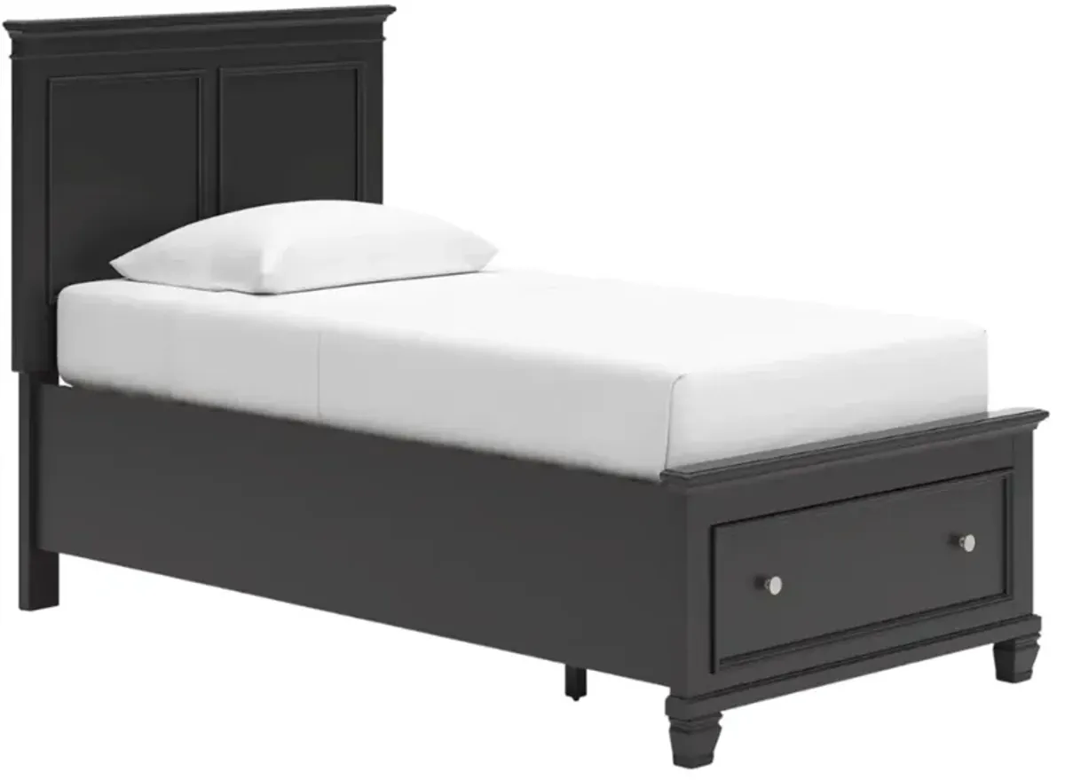 Signature Design by Ashley® Lanolee Black Twin Panel Storage Bed