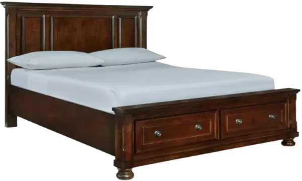 Millennium® by Ashley® Porter Rustic Brown California King Panel Storage Bed