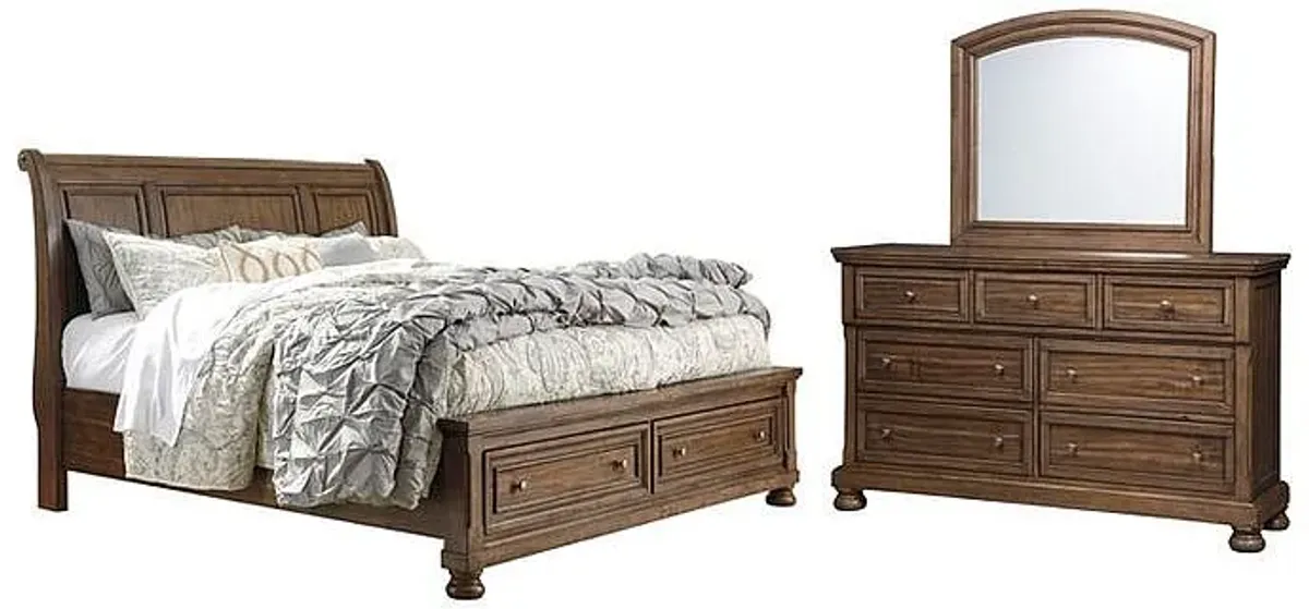 Signature Design by Ashley® 3pc Flynnter Medium Brown Queen Storage Bedroom Set P01538888