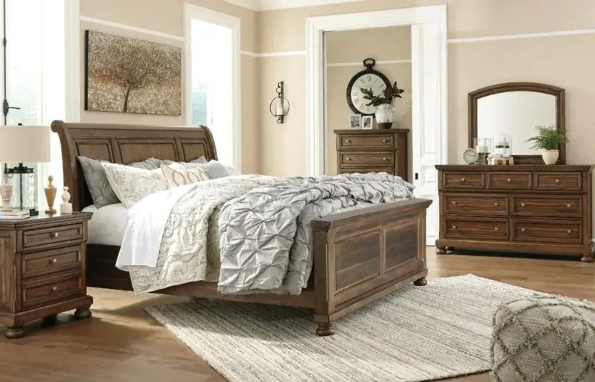 Signature Design by Ashley® Flynnter Tobacco Brown King Sleigh Bed
