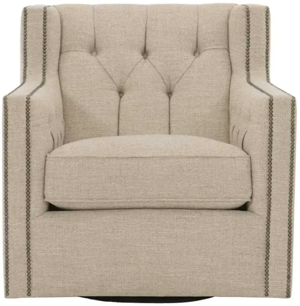 Bernhardt Candace Beige Swivel Accent Chair