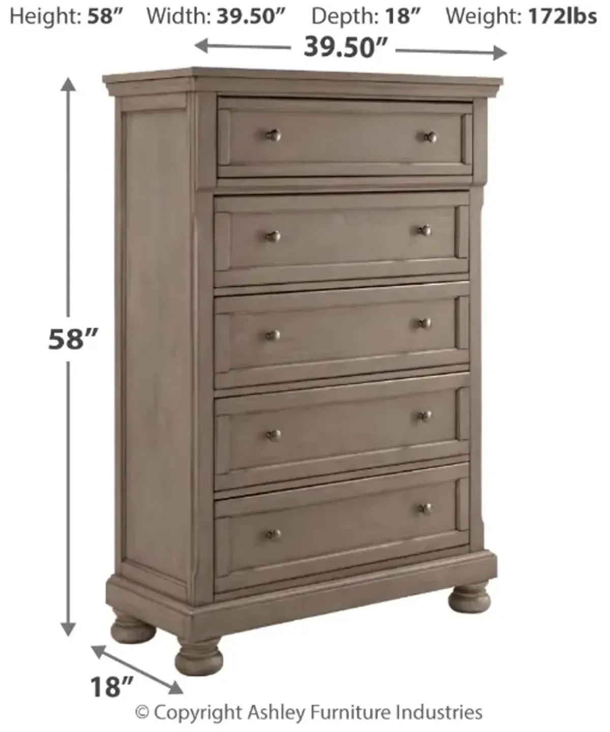 Signature Design by Ashley® Lettner Light Gray Chest
