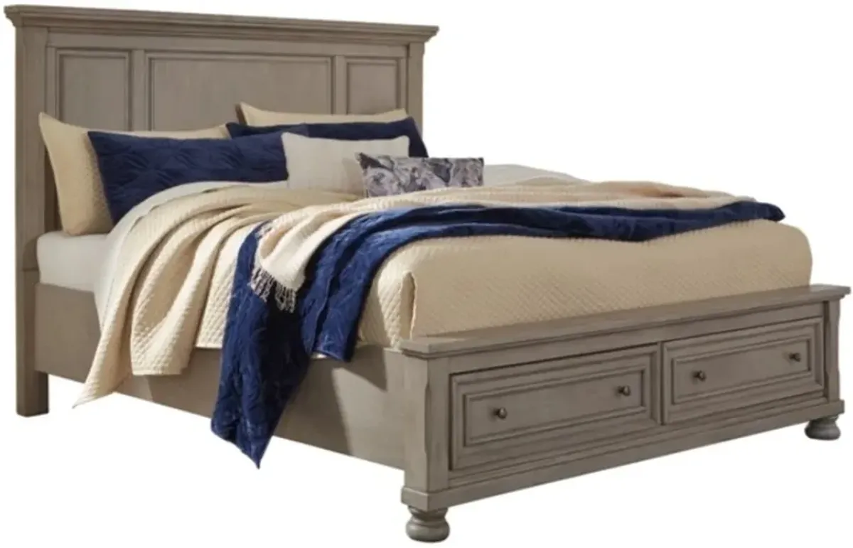 Signature Design by Ashley® Lettner Light Gray Queen Storage Panel Bed