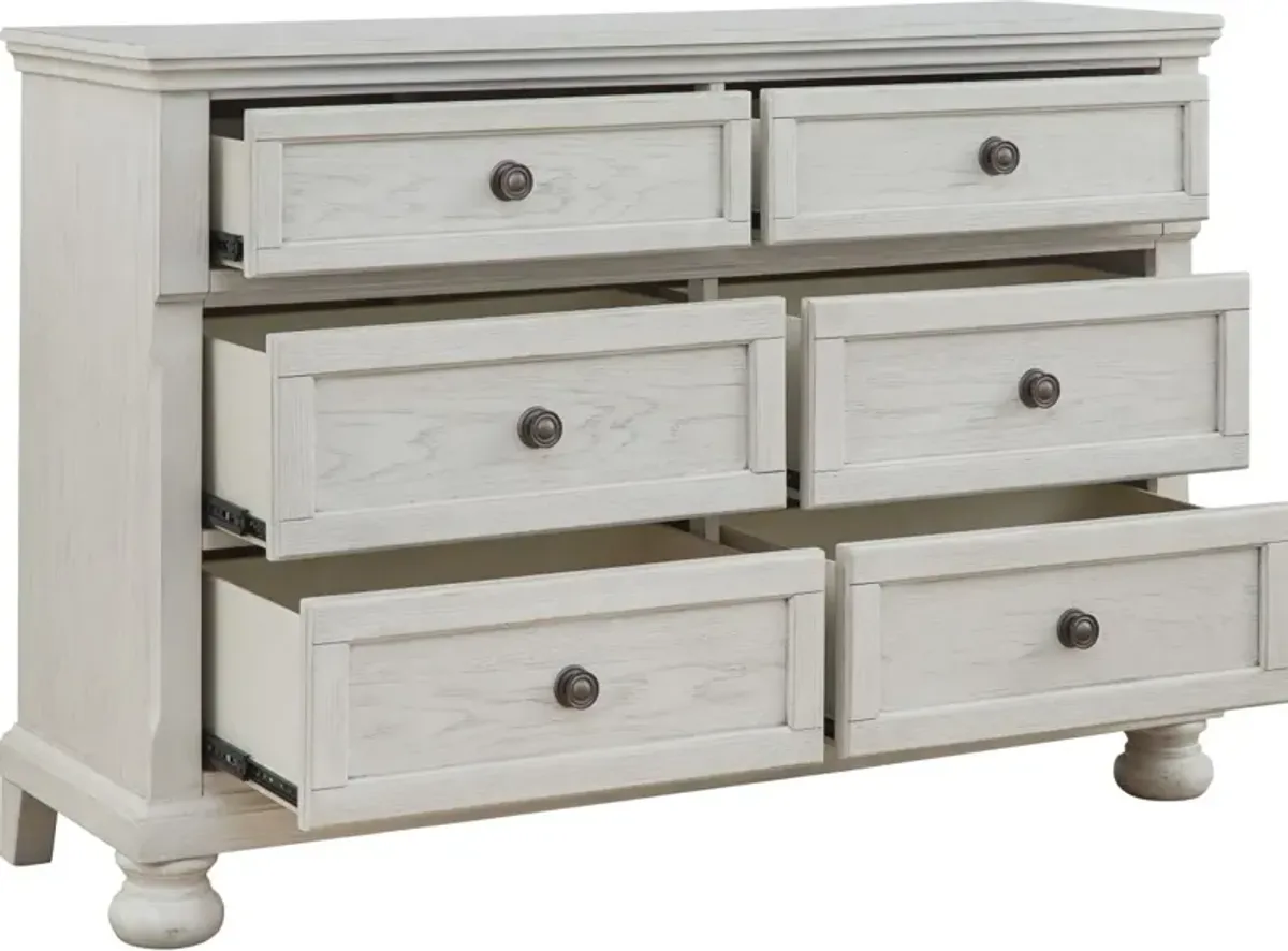 Signature Design by Ashley® Robbinsdale Antique White 6-Drawer Dresser