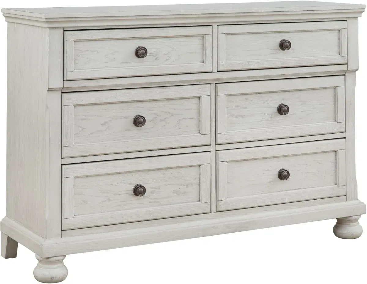 Signature Design by Ashley® Robbinsdale Antique White 6-Drawers Dresser