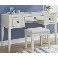 Signature Design by Ashley® Robbinsdale Antique White Vanity with Stool