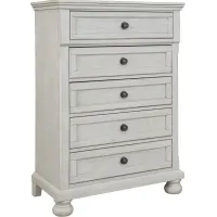 Signature Design by Ashley® Robbinsdale Antique White 48" Chest of Drawers