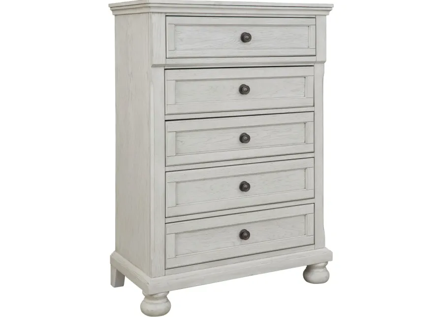 Signature Design by Ashley® Robbinsdale Antique White 48" Chest of Drawers